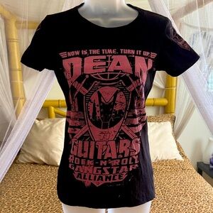 Rock N Roll Gangstar Dean Guitars Black Tee-Shirt